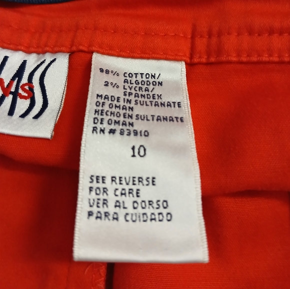 Bill Blass Womens Stretch Capris Size 10 Color Terracotta - Picture 6 of 8